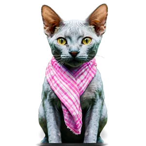 Hairless Cat With Scarf PNG Mbi47 PNG