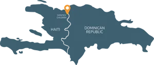 Haitiand Dominican Republic Mapwith Danitas Children Location PNG image