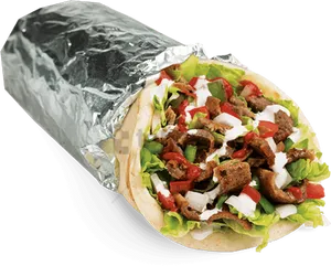 Halal Beef Gyro Wrap PNG