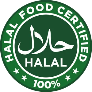 Halal Food Certification Seal PNG image