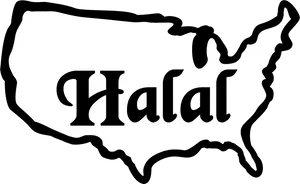 Halal U S A Outline PNG