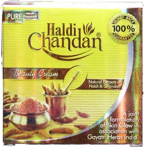 Haldi Chandan Beauty Cream Packaging PNG image