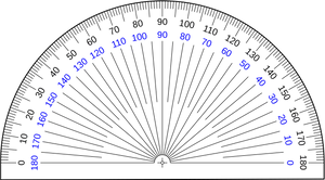 Half Circle Protractor Measurement Tool PNG image