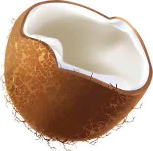 Half Coconut Graphic PNG image