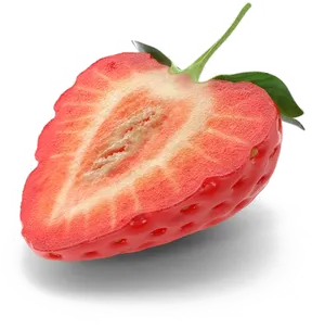Half Cut Strawberryon Black Background.jpg