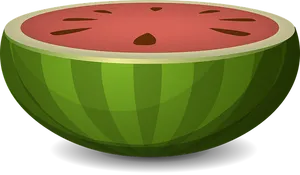 Half Cut Watermelon Illustration PNG image