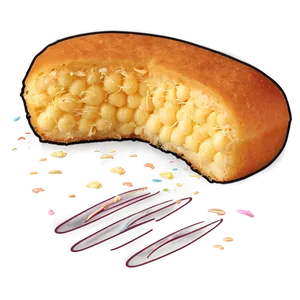 Half Eaten Twinkiewith Shadow.png PNG