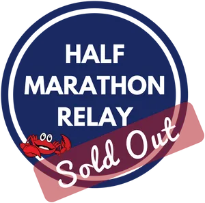 Half Marathon Relay Sold Out Sign PNG image