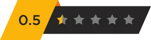 Half Star Rating Graphic PNG image