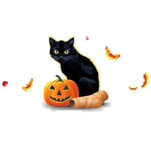 Halloween Black Cat Png Spt20 PNG image