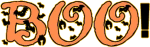Halloween Boo Text Design PNG