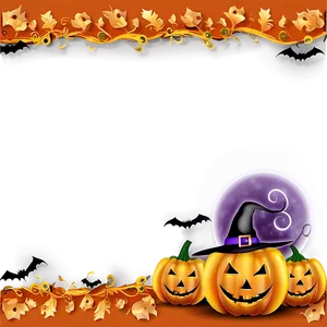 Halloween Border For Greeting Cards Png 06202024 PNG image