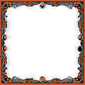 Halloween Border With Cauldrons Png Mra49 PNG image