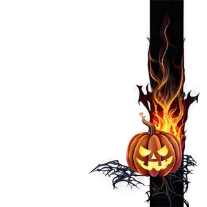 Halloween Border With Flames Png 06202024 PNG image