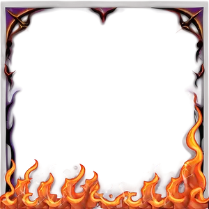 Halloween Border With Flames Png 97 PNG image