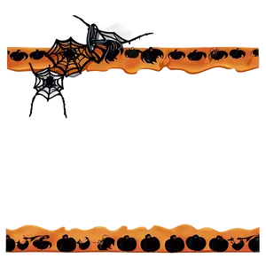 Halloween Border With Spiders Png Dlm PNG image