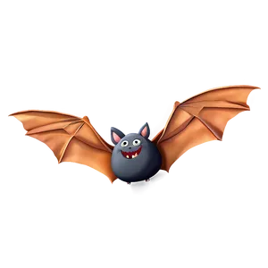 Halloween Cartoon Bats Flock PNG 06252024