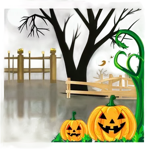 Halloween Cartoon Pumpkin Patch PNG 06252024 PNG