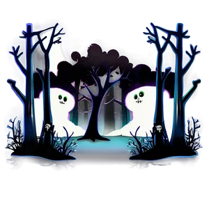 Halloween Cartoon Spooky Forest PNG Fmg10 PNG