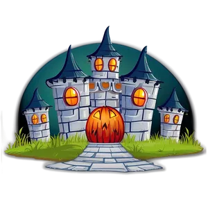 Halloween Cartoon Vampire Castle Png Ggt60 PNG image