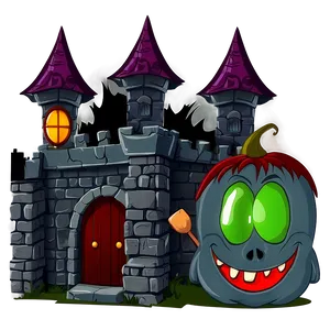Halloween Cartoon Vampire Castle PNG Xnt48 PNG