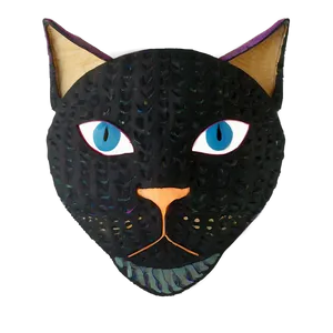 Halloween Cat Face PNG 06122024