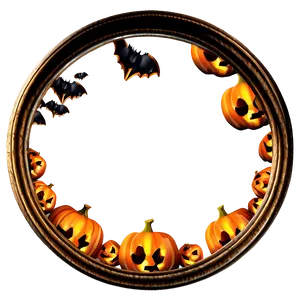 Halloween Circle Frame PNG Ibi PNG