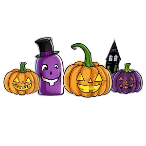 Halloween Doodle PNG 41