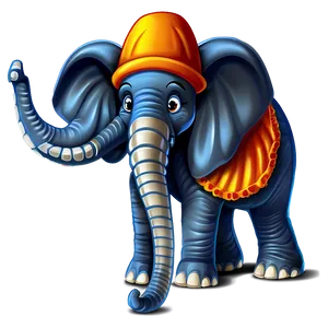Halloween Elephant: Cartoon PNG 06212024