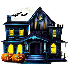 Halloween Haunted House PNG Mol75