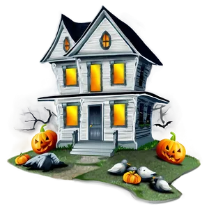 Halloween Haunted House PNG Ucj