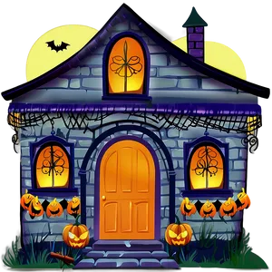 Halloween House Clipart Png 06272024 PNG image