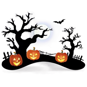 Halloween Night Cartoon Scene Png Sfw47 PNG image