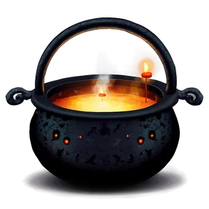 Halloween Night Cauldron PNG 05242024