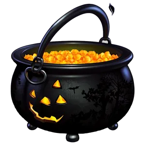 Halloween Night Cauldron PNG Ray76
