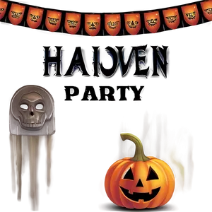 Halloween Party Banner Design PNG Etx86 PNG