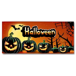 Halloween Party Banner Design Png Mno PNG image