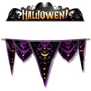 Halloween Party Gothic Decorations PNG 06262024