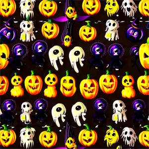 Halloween Pattern Design PNG Qck