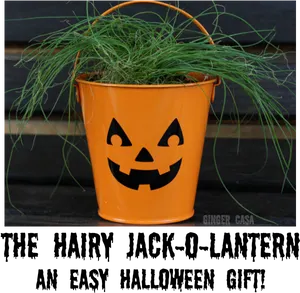 Halloween Plant Pot Jack O Lantern