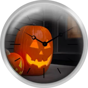Halloween Pumpkin Clock Design
