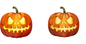 Halloween Pumpkin Comparison PNG image