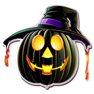 Halloween Pumpkin Sticker Png 05252024 PNG image