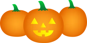 Halloween Pumpkin Trio PNG image