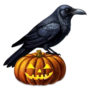 Halloween Raven PNG 05062024
