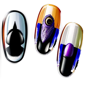 Halloween Single Acrylic Nail Png 6 PNG image