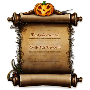 Halloween Spell Scroll Png Srr90 PNG image