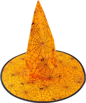 Halloween Spiderweb Witch Hat PNG image