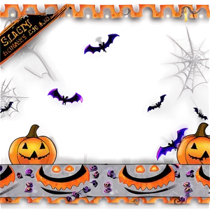 Halloween Spooky Border PNG Qxs66