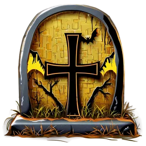 Halloween Tombstone PNG 05252024